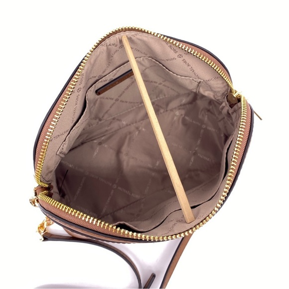 Michael Kors Jet Set Travel Medium Dome Crossbody Leather Luggage - Picture 11 of 13